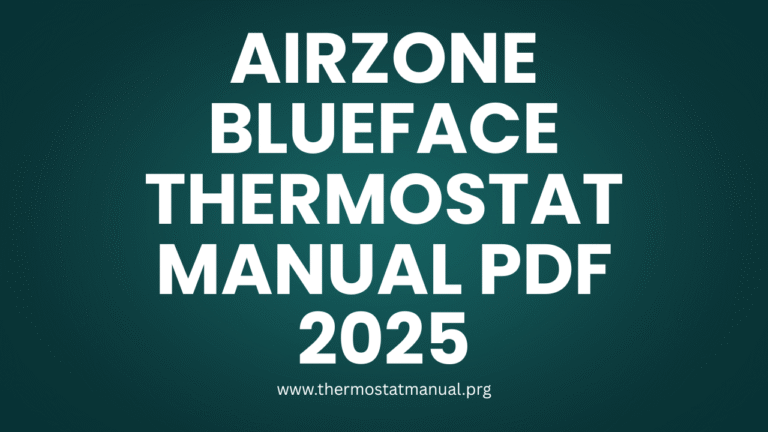 Airzone Blueface Thermostat Manual PDF 2025
