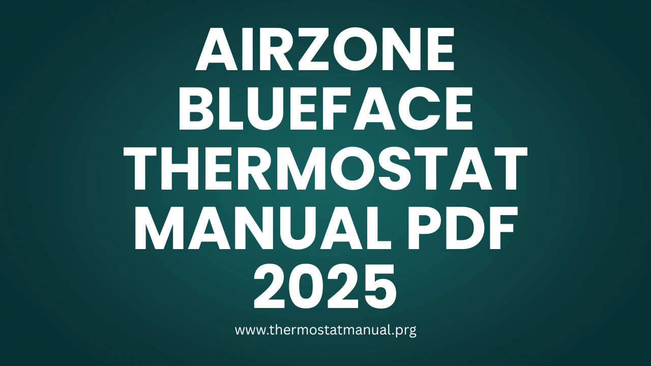Airzone Blueface Thermostat Manual PDF 2025