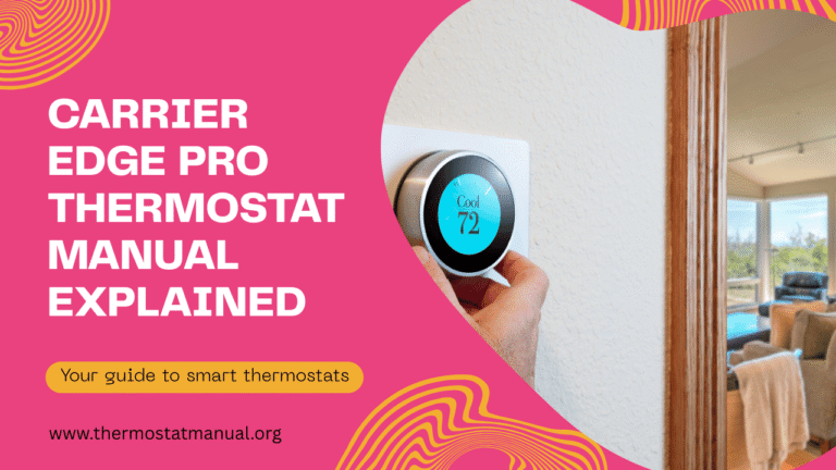 Carrier Edge pro Thermostat Manual PDF 2025